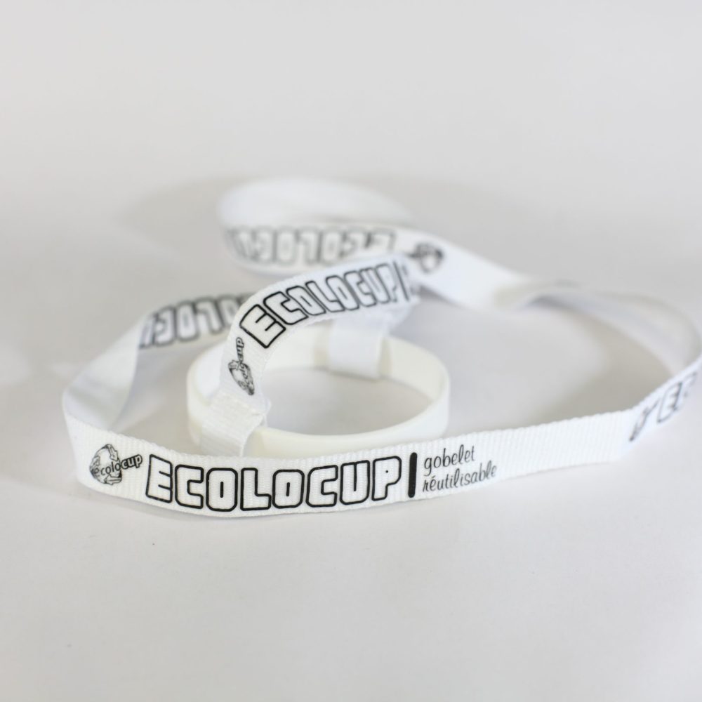 Tour de cou porte-gobelet blanc