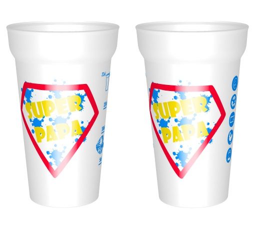 Gobelet blanc " Super Papa "