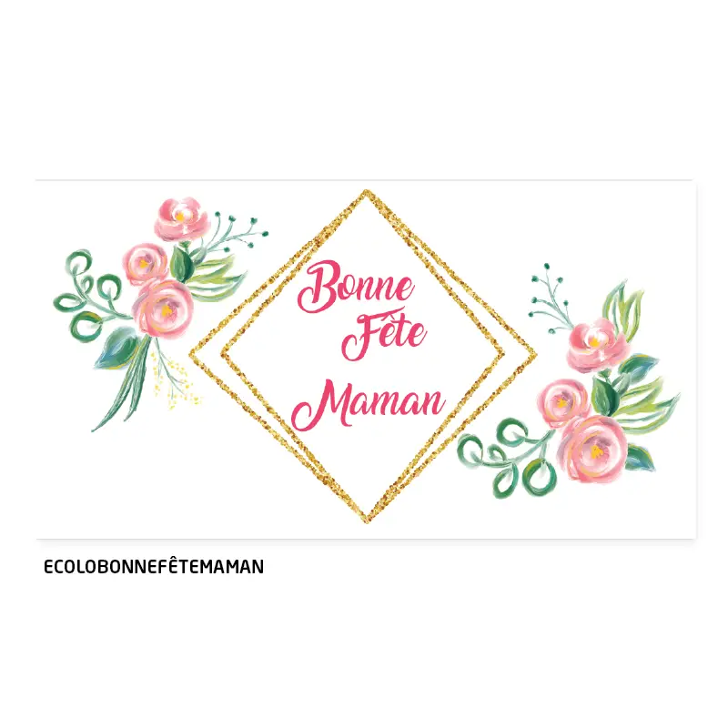 Gobelet "Bonne fête Maman" personnalisé avec un message d'amour.