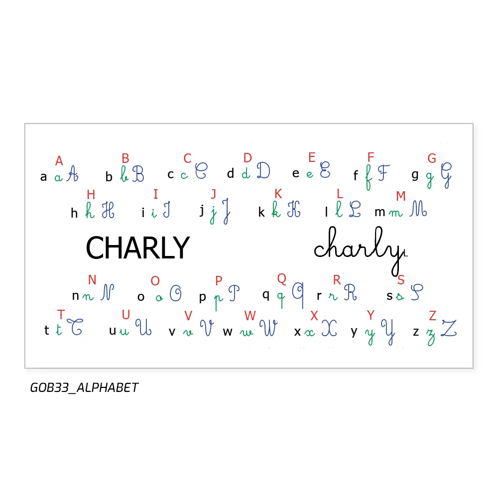 Le gobelet alphabet est personnalisé avec le prénom de votre enfants, en écriture baton et majuscule.