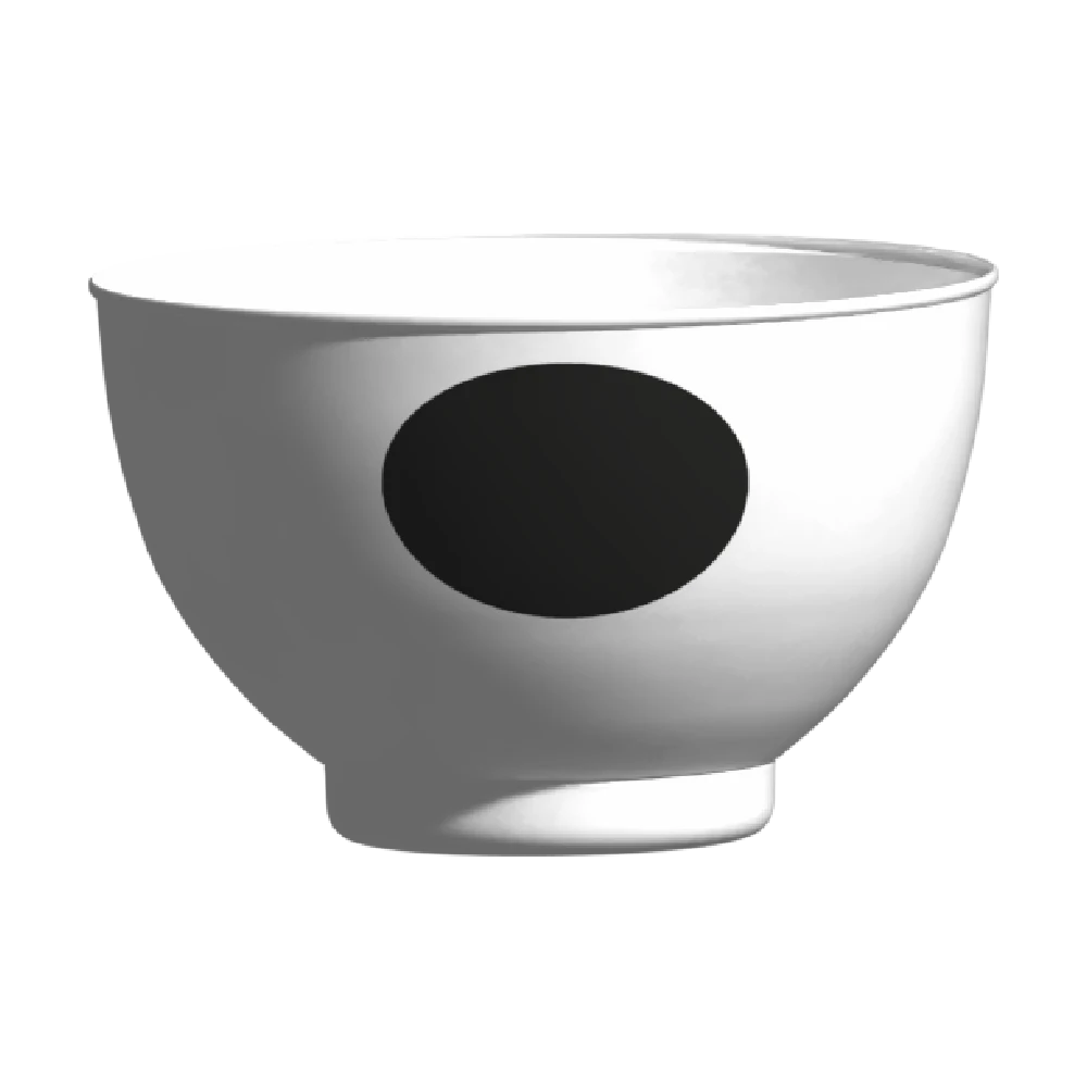 Bol réutilisable et personnalisable de couleur blnache.
