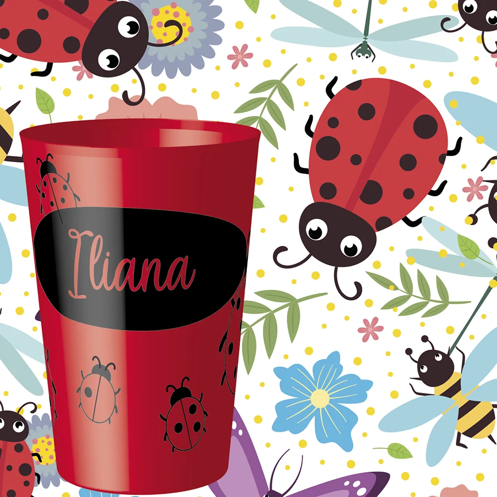 GOBELET ROUGE COCCINELLE