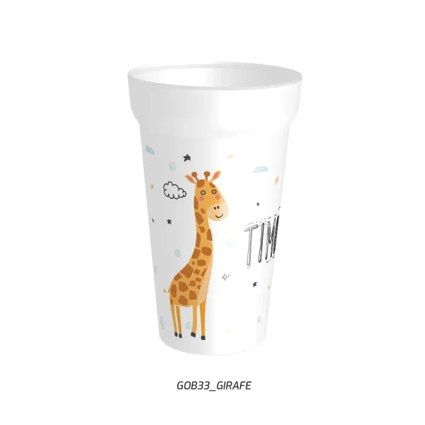 Un gobelet réutilisable à votre image ! Ajoutez un visuel moderne de deux girafes à ce gobelet et emmenez-le partout avec vous.