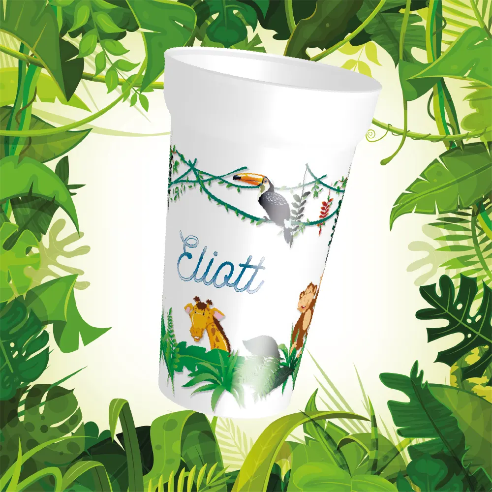 Gobelet personnalisé "eliott" jungle
