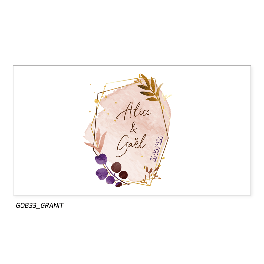on design épuré et intemporel s'adapte à tous les styles. Personnalisez-le pour en faire un souvenir unique à offrir à vos invités. Un cadeau utile et élégant qui fera sensation.