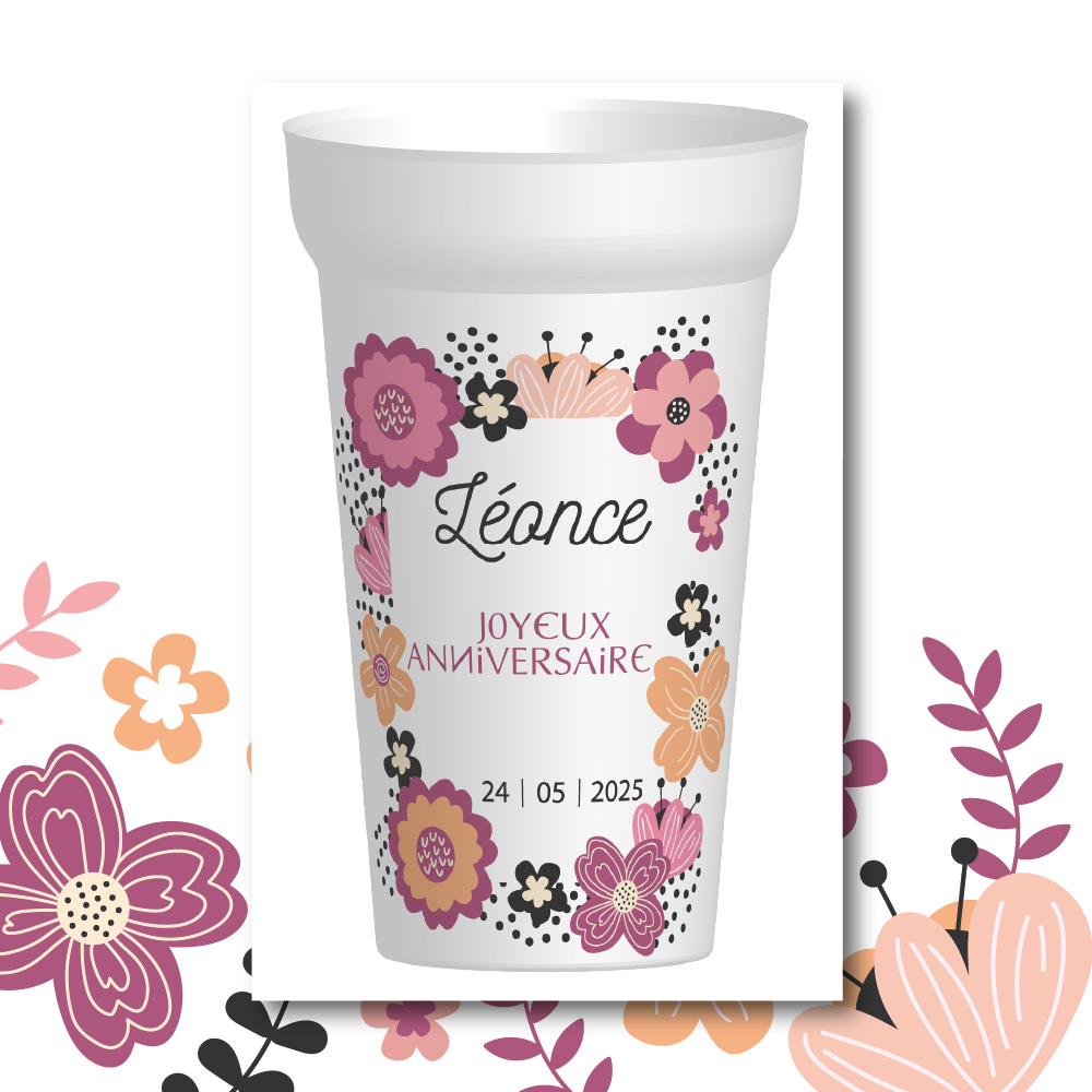 Un cadre de fleurs pour votre anniversaire
