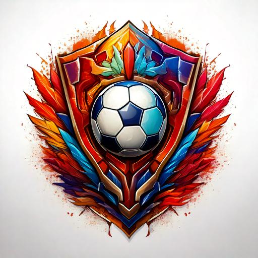 logo réalisé par ia pour un club de foot, tres coloré
