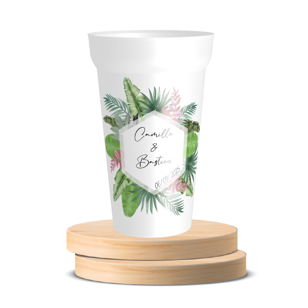 Un design tropical, des couleurs éclatantes, et une personnalisation infinie : créez des gobelets qui vous ressemblent.