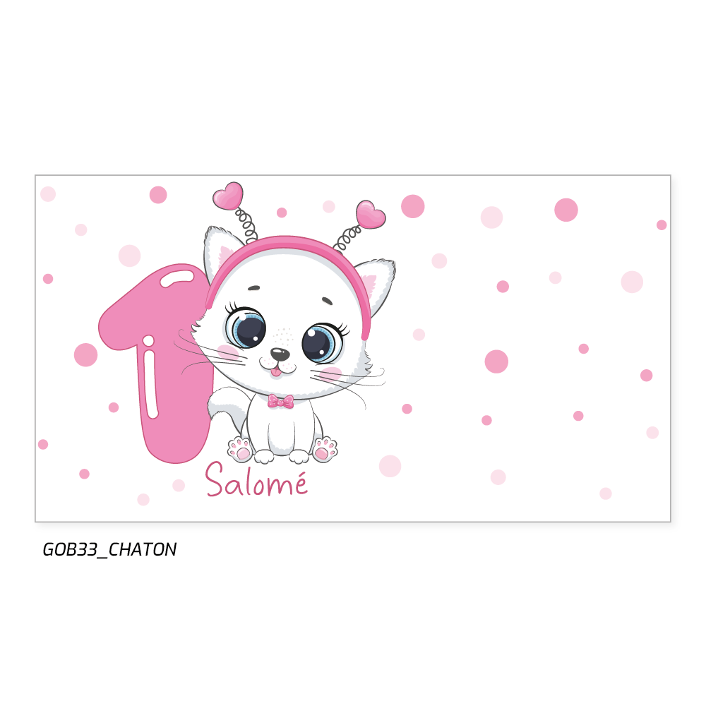 Offrez un cadeau qui fera ronronner de bonheur ! Notre gobelet chaton tout doux est le compagnon idéal pour les petites pauses gourmandes. Personnalisez-le avec un prénom et faites de chaque gorgée un moment de tendresse
