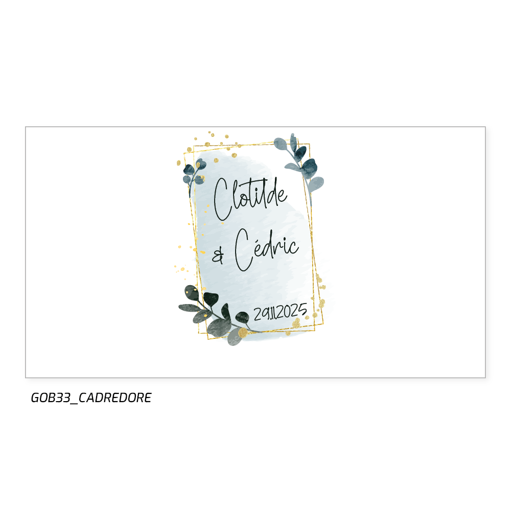 Gobelet de mariage réutilisable en plastique PP, motif eucalyptus, alternative écologique aux gobelets jetables